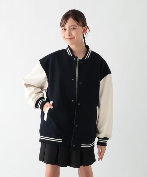 GLOBAL WORK 洗える防風スタジャン/キッズ/452280 ネイビー キッズ グローバルワーク 452280 and ST アンドエスティ(旧ドットエスティ) GLOBAL WORK 洗える防風スタジャン/キッズ/452280 ネイビー キッズ グローバルワーク 452280 and ST アンドエスティ(旧ドットエスティ)