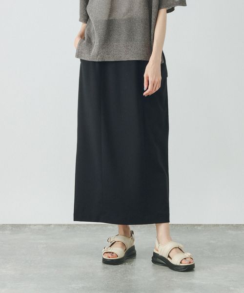 GLOBAL WORK ウツクシルエットIラインスカート/459966 ブラック L ウィメンズボトムス グローバルワーク 459966 and ST アンドエスティ(旧ドットエスティ) GLOBAL WORK ウツクシルエットIラインスカート/459966 ブラック L ウィメンズボトムス グローバルワーク 459966 and ST アンドエスティ(旧ドットエスティ)