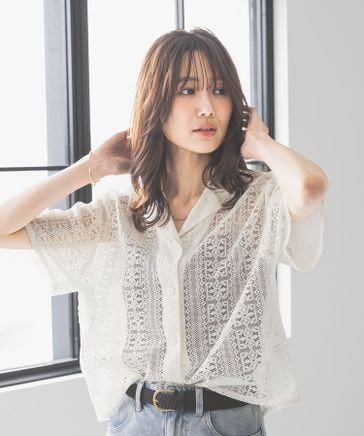 レースシャツ半袖/494043/アウトレット価格 | [公式]グローバルワーク 