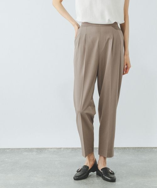 GLOBAL WORK ウツクシルエットテーパードパンツ/494098 ブラウン ウィメンズボトムス グローバルワーク 494098 and ST アンドエスティ(旧ドットエスティ) GLOBAL WORK ウツクシルエットテーパードパンツ/494098 ブラウン ウィメンズボトムス グローバルワーク 494098 and ST アンドエスティ(旧ドットエスティ)