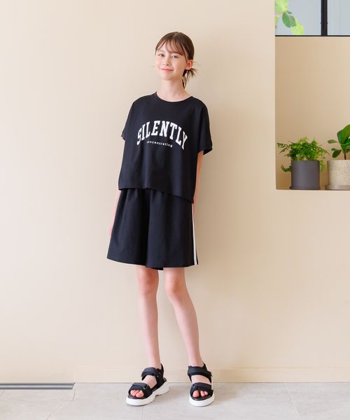 GLOBAL WORK COOL/DRYセットアップ/494116 ブラック キッズ グローバルワーク 494116 and ST アンドエスティ(旧ドットエスティ) GLOBAL WORK COOL/DRYセットアップ/494116 ブラック キッズ グローバルワーク 494116 and ST アンドエスティ(旧ドットエスティ)