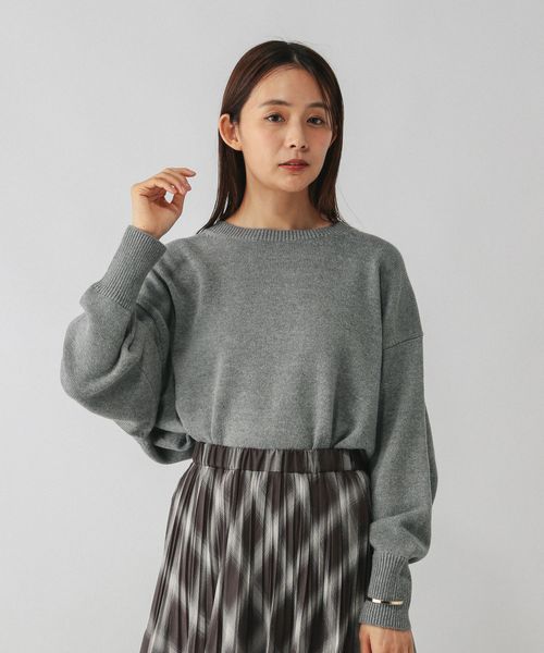 GLOBAL WORK 毛玉になりにくいドルマン/494139 グレー ウィメンズインナー グローバルワーク 494139 and ST アンドエスティ(旧ドットエスティ) GLOBAL WORK 毛玉になりにくいドルマン/494139 グレー ウィメンズインナー グローバルワーク 494139 and ST アンドエスティ(旧ドットエスティ)
