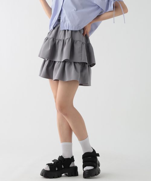 GLOBAL WORK フリルミニスカートペチパンツ付き/AND YUA ANY/494838 ライトグレー S キッズ グローバルワーク 494838 and ST アンドエスティ(旧ドットエスティ) GLOBAL WORK フリルミニスカートペチパンツ付き/AND YUA ANY/494838 ライトグレー S キッズ グローバルワーク 494838 and ST アンドエスティ(旧ドットエスティ)