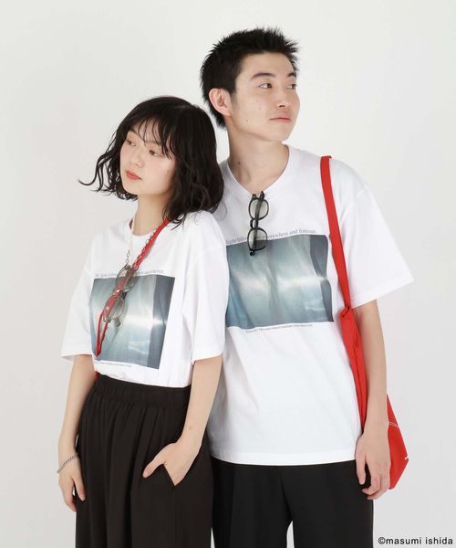 GLOBAL WORK 石田真澄/フォトTシャツ/半袖/494906 ホワイト L メンズインナー グローバルワーク 494906 and ST アンドエスティ(旧ドットエスティ) GLOBAL WORK 石田真澄/フォトTシャツ/半袖/494906 ホワイト L メンズインナー グローバルワーク 494906 and ST アンドエスティ(旧ドットエスティ)