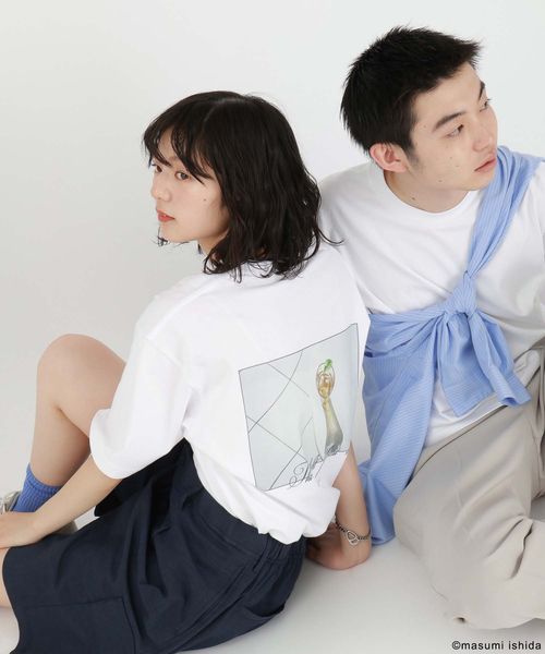 GLOBAL WORK 石田真澄/フォトTシャツ/半袖/494906 ホワイト M メンズインナー グローバルワーク 494906 and ST アンドエスティ(旧ドットエスティ) GLOBAL WORK 石田真澄/フォトTシャツ/半袖/494906 ホワイト M メンズインナー グローバルワーク 494906 and ST アンドエスティ(旧ドットエスティ)