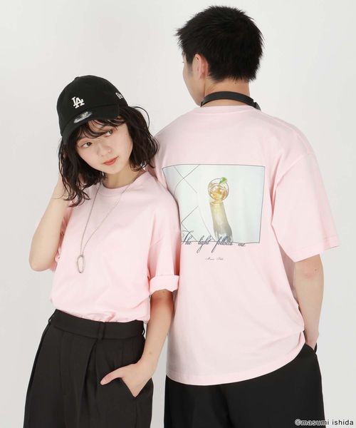 GLOBAL WORK 石田真澄/フォトTシャツ/半袖/494906 ピンク M メンズインナー グローバルワーク 494906 and ST アンドエスティ(旧ドットエスティ) GLOBAL WORK 石田真澄/フォトTシャツ/半袖/494906 ピンク M メンズインナー グローバルワーク 494906 and ST アンドエスティ(旧ドットエスティ)