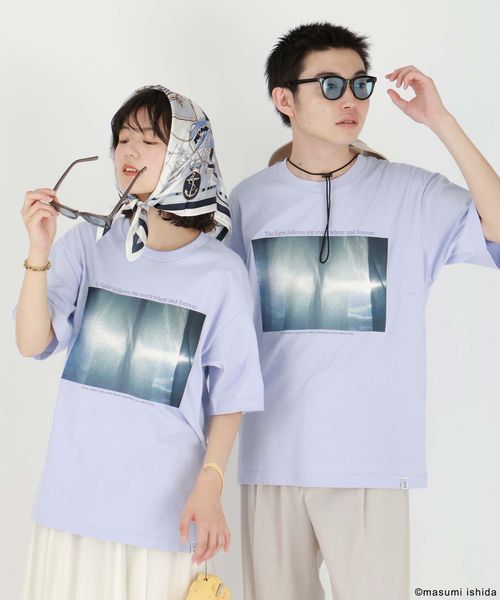 GLOBAL WORK 石田真澄/フォトTシャツ/半袖/494906 ライトブルー L メンズインナー グローバルワーク 494906 and ST アンドエスティ(旧ドットエスティ) GLOBAL WORK 石田真澄/フォトTシャツ/半袖/494906 ライトブルー L メンズインナー グローバルワーク 494906 and ST アンドエスティ(旧ドットエスティ)