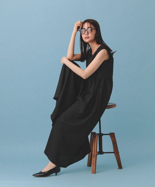 GLOBAL WORK MATINEE LINE/リネンライクオールインワン/495654 ブラック マチネ グローバルワーク 495654 and ST アンドエスティ(旧ドットエスティ) GLOBAL WORK MATINEE LINE/リネンライクオールインワン/495654 ブラック マチネ グローバルワーク 495654 and ST アンドエスティ(旧ドットエスティ)