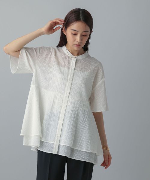 GLOBAL WORK MATINEE LINE/ドットティアードシャツ/495656 オフホワイト M マチネ グローバルワーク 495656 and ST アンドエスティ(旧ドットエスティ) GLOBAL WORK MATINEE LINE/ドットティアードシャツ/495656 オフホワイト M マチネ グローバルワーク 495656 and ST アンドエスティ(旧ドットエスティ)