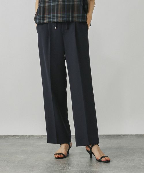 GLOBAL WORK ウツクシルエットイージーWクロスストレートパンツ/495820 ネイビー ウィメンズボトムス グローバルワーク 495820 and ST アンドエスティ(旧ドットエスティ) GLOBAL WORK ウツクシルエットイージーWクロスストレートパンツ/495820 ネイビー ウィメンズボトムス グローバルワーク 495820 and ST アンドエスティ(旧ドットエスティ)