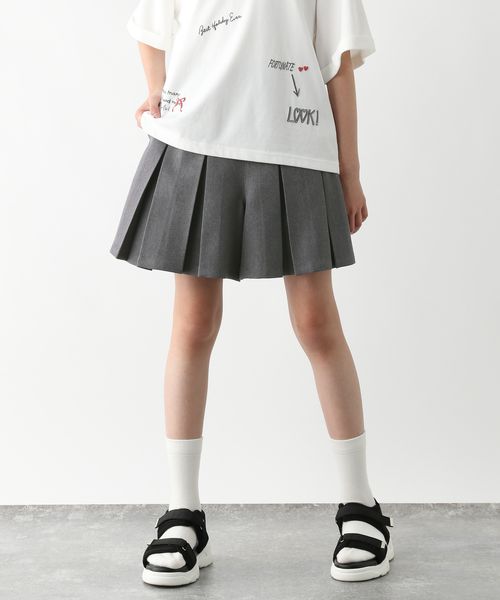 GLOBAL WORK CHEER ONプリーツショーツ/キッズ/495940 グレー キッズ グローバルワーク 495940 and ST アンドエスティ(旧ドットエスティ) GLOBAL WORK CHEER ONプリーツショーツ/キッズ/495940 グレー キッズ グローバルワーク 495940 and ST アンドエスティ(旧ドットエスティ)