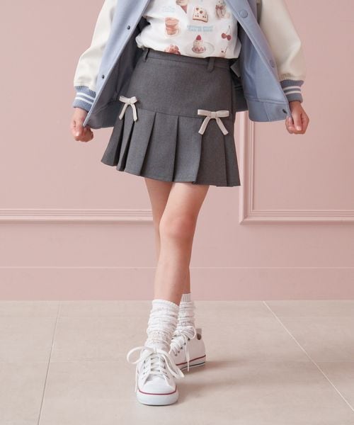 GLOBAL WORK CHEER ONプリーツスカート/100-120cm展開/495941 グレー キッズ グローバルワーク 495941 and ST アンドエスティ（旧ドットエスティ）