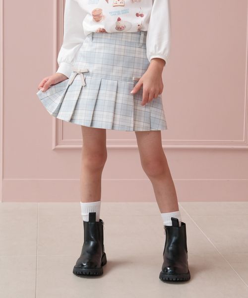 GLOBAL WORK CHEER ONプリーツスカート/100-120cm展開/495941 ライトブルー キッズ グローバルワーク 495941 and ST アンドエスティ（旧ドットエスティ）