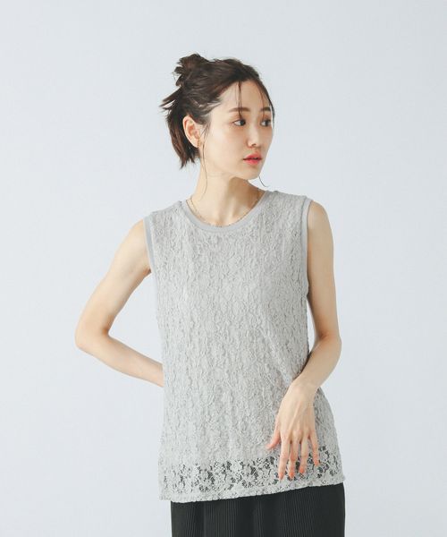 GLOBAL WORK Beauteeレースタンク/497012 ライトグレー M ウィメンズインナー グローバルワーク 497012 and ST アンドエスティ(旧ドットエスティ) GLOBAL WORK Beauteeレースタンク/497012 ライトグレー M ウィメンズインナー グローバルワーク 497012 and ST アンドエスティ(旧ドットエスティ)