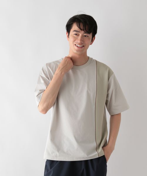 GLOBAL WORK サラサラ快適DRY/切り替えTシャツ2/半袖/498708 ライトグレー L メンズインナー グローバルワーク 498708 and ST アンドエスティ(旧ドットエスティ) GLOBAL WORK サラサラ快適DRY/切り替えTシャツ2/半袖/498708 ライトグレー L メンズインナー グローバルワーク 498708 and ST アンドエスティ(旧ドットエスティ)
