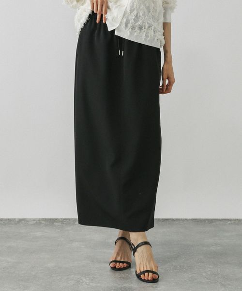 GLOBAL WORK ウツクシルエットイージーIラインスカート/499665 ブラック M ウィメンズボトムス グローバルワーク 499665 and ST アンドエスティ(旧ドットエスティ) GLOBAL WORK ウツクシルエットイージーIラインスカート/499665 ブラック M ウィメンズボトムス グローバルワーク 499665 and ST アンドエスティ(旧ドットエスティ)