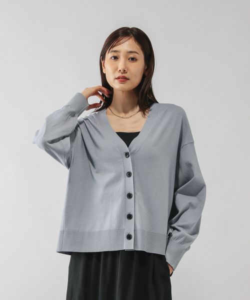 GLOBAL WORK ドライタッチVネックカーディガン/499694 ブルー L ウィメンズインナー グローバルワーク 499694 and ST アンドエスティ(旧ドットエスティ) GLOBAL WORK ドライタッチVネックカーディガン/499694 ブルー L ウィメンズインナー グローバルワーク 499694 and ST アンドエスティ(旧ドットエスティ)