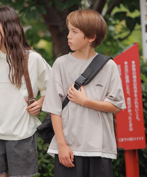 GLOBAL WORK フローズンTシャツ/フェイクレイヤード/499702 ベージュ キッズ グローバルワーク 499702 and ST アンドエスティ(旧ドットエスティ) GLOBAL WORK フローズンTシャツ/フェイクレイヤード/499702 ベージュ キッズ グローバルワーク 499702 and ST アンドエスティ(旧ドットエスティ)