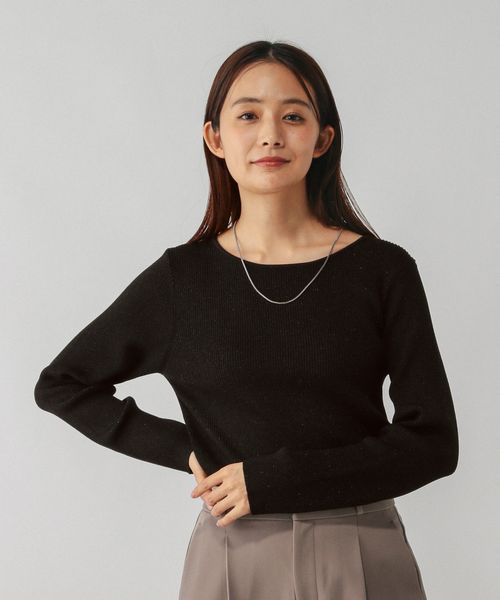 GLOBAL WORK アンチピリングなめらかボートネックプルオーバー/499704 ライトグレー L ウィメンズインナー グローバルワーク 499704 and ST アンドエスティ（旧ドットエスティ）