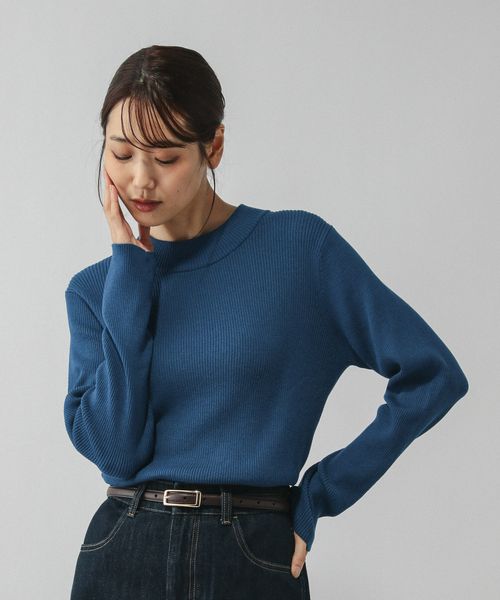 GLOBAL WORK アンチピリングなめらかリブハイネックプルオーバー/499708 ブルー L ウィメンズインナー グローバルワーク 499708 and ST アンドエスティ(旧ドットエスティ) GLOBAL WORK アンチピリングなめらかリブハイネックプルオーバー/499708 ブルー L ウィメンズインナー グローバルワーク 499708 and ST アンドエスティ(旧ドットエスティ)