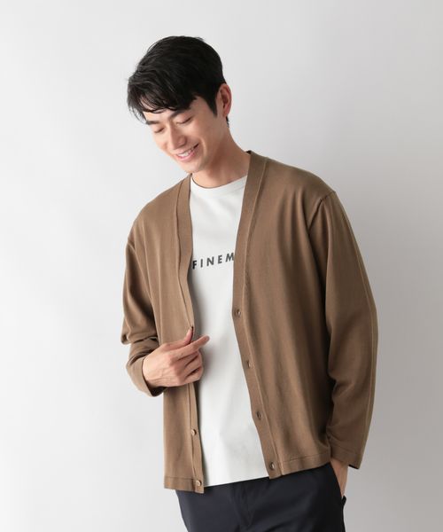 GLOBAL WORK 洗えるサラサラサマーカーデ/525967 ブラウン M メンズインナー グローバルワーク 525967 and ST アンドエスティ(旧ドットエスティ) GLOBAL WORK 洗えるサラサラサマーカーデ/525967 ブラウン M メンズインナー グローバルワーク 525967 and ST アンドエスティ(旧ドットエスティ)