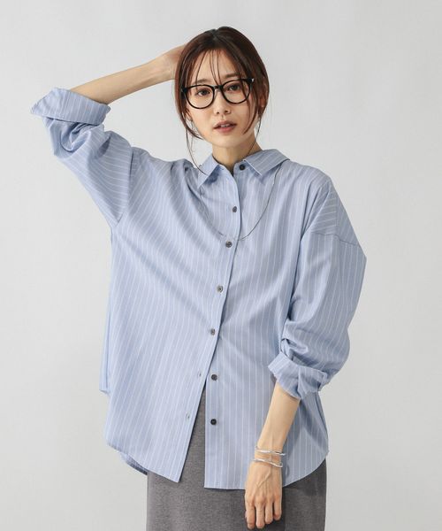 GLOBAL WORK 吉高由里子さん着用/365日マイスタイルシャツ/571317 ブルー M ウィメンズインナー グローバルワーク 571317 and ST アンドエスティ(旧ドットエスティ) GLOBAL WORK 吉高由里子さん着用/365日マイスタイルシャツ/571317 ブルー M ウィメンズインナー グローバルワーク 571317 and ST アンドエスティ(旧ドットエスティ)