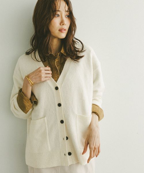 GLOBAL WORK フワフワHugmeVネックカーディガン/571330 ナチュラル ウィメンズインナー グローバルワーク 571330 and ST アンドエスティ(旧ドットエスティ) GLOBAL WORK フワフワHugmeVネックカーディガン/571330 ナチュラル ウィメンズインナー グローバルワーク 571330 and ST アンドエスティ(旧ドットエスティ)