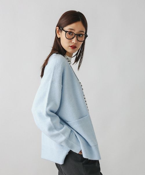 GLOBAL WORK フワフワHugmeVネックカーディガン/571330 ライトブルー ウィメンズインナー グローバルワーク 571330 and ST アンドエスティ(旧ドットエスティ) GLOBAL WORK フワフワHugmeVネックカーディガン/571330 ライトブルー ウィメンズインナー グローバルワーク 571330 and ST アンドエスティ(旧ドットエスティ)