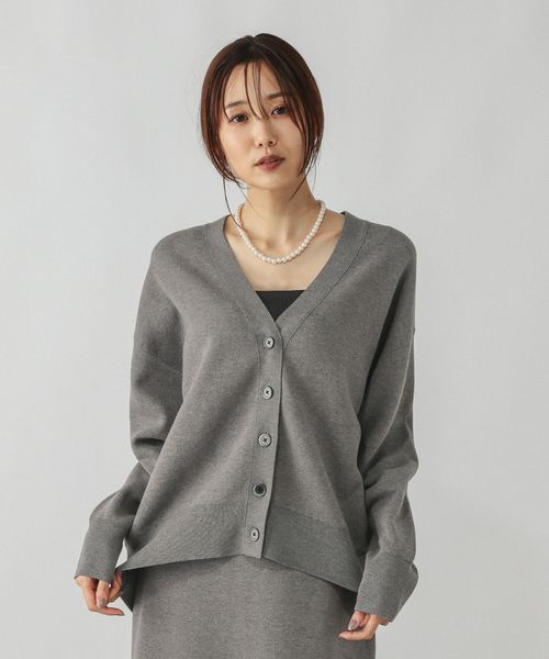 GLOBAL WORK スウェットライクVネックカーディガン/571348 グレー L ウィメンズインナー グローバルワーク 571348 and ST アンドエスティ(旧ドットエスティ) GLOBAL WORK スウェットライクVネックカーディガン/571348 グレー L ウィメンズインナー グローバルワーク 571348 and ST アンドエスティ(旧ドットエスティ)