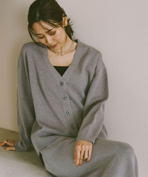 GLOBAL WORK スウェットライクVネックカーディガン/571348 グレー L ウィメンズインナー グローバルワーク 571348 and ST アンドエスティ(旧ドットエスティ) GLOBAL WORK スウェットライクVネックカーディガン/571348 グレー L ウィメンズインナー グローバルワーク 571348 and ST アンドエスティ(旧ドットエスティ)