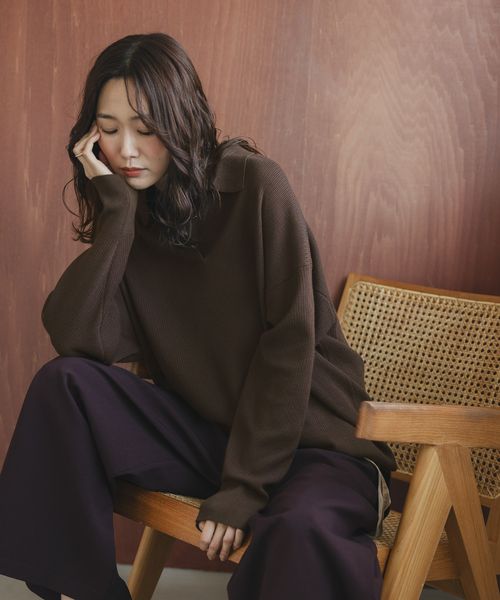 GLOBAL WORK スウェットライクスキッパープルオーバー/571351 ブラウン M ウィメンズインナー グローバルワーク 571351 and ST アンドエスティ(旧ドットエスティ) GLOBAL WORK スウェットライクスキッパープルオーバー/571351 ブラウン M ウィメンズインナー グローバルワーク 571351 and ST アンドエスティ(旧ドットエスティ)