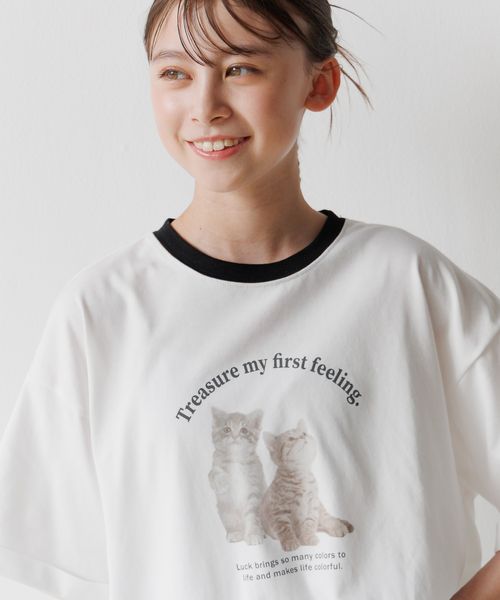 GLOBAL WORK フローズンTシャツ/ワイド/571539 ホワイト キッズ グローバルワーク 571539 and ST アンドエスティ(旧ドットエスティ) GLOBAL WORK フローズンTシャツ/ワイド/571539 ホワイト キッズ グローバルワーク 571539 and ST アンドエスティ(旧ドットエスティ)