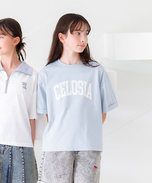 GLOBAL WORK フローズンTシャツ/ワイド/571539 ライトブルー キッズ グローバルワーク 571539 and ST アンドエスティ(旧ドットエスティ) GLOBAL WORK フローズンTシャツ/ワイド/571539 ライトブルー キッズ グローバルワーク 571539 and ST アンドエスティ(旧ドットエスティ)