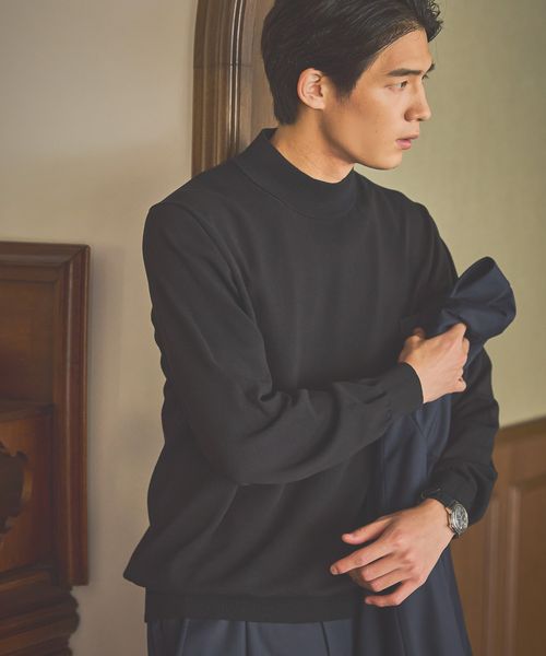 GLOBAL WORK モックネックニットプルオーバー/Salon de GW/571728 ブラック XL メンズインナー グローバルワーク 571728 and ST アンドエスティ(旧ドットエスティ) GLOBAL WORK モックネックニットプルオーバー/Salon de GW/571728 ブラック XL メンズインナー グローバルワーク 571728 and ST アンドエスティ(旧ドットエスティ)