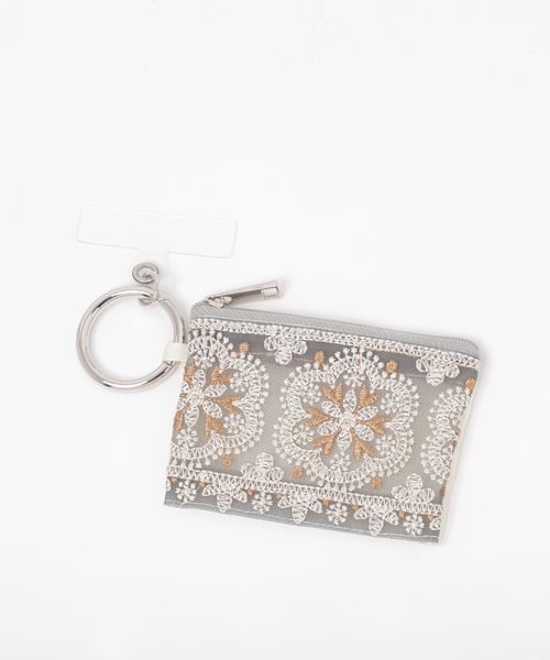 GLOBAL WORK アソート柄刺繍ポーチ/572540 ホワイト ウィメンズグッズ グローバルワーク 572540 and ST アンドエスティ(旧ドットエスティ) GLOBAL WORK アソート柄刺繍ポーチ/572540 ホワイト ウィメンズグッズ グローバルワーク 572540 and ST アンドエスティ(旧ドットエスティ)