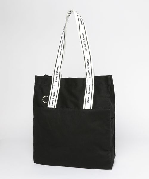 GLOBAL WORK 推しごとロゴテープZIPトート/572597 ブラック ウィメンズグッズ グローバルワーク 572597 and ST アンドエスティ(旧ドットエスティ) GLOBAL WORK 推しごとロゴテープZIPトート/572597 ブラック ウィメンズグッズ グローバルワーク 572597 and ST アンドエスティ(旧ドットエスティ)