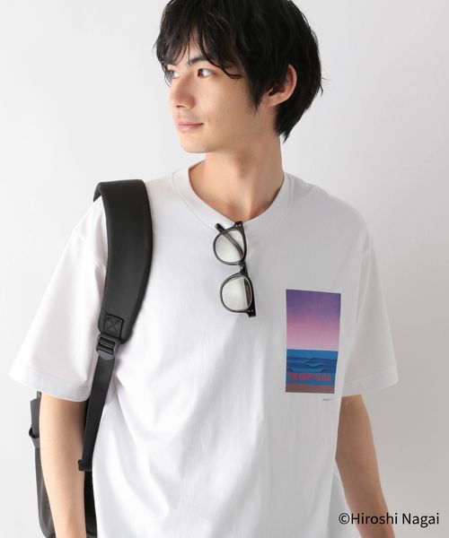 GLOBAL WORK 永井博コラボ/Tシャツ/半袖/575237 ホワイト S メンズインナー グローバルワーク 575237 and ST アンドエスティ(旧ドットエスティ) GLOBAL WORK 永井博コラボ/Tシャツ/半袖/575237 ホワイト S メンズインナー グローバルワーク 575237 and ST アンドエスティ(旧ドットエスティ)