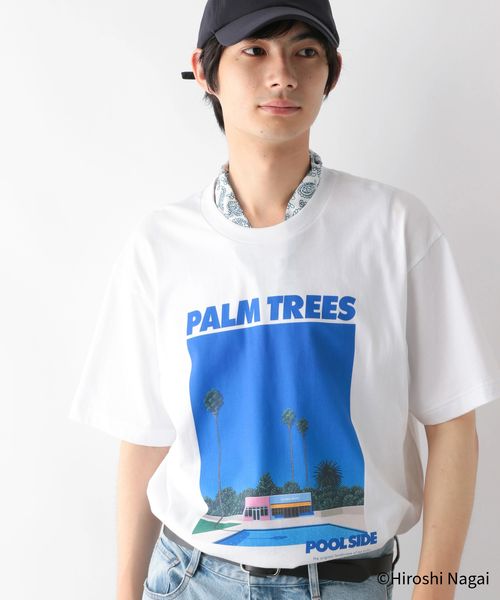 GLOBAL WORK 永井博コラボ/Tシャツ/半袖/575237 ホワイト S メンズインナー グローバルワーク 575237 and ST アンドエスティ(旧ドットエスティ) GLOBAL WORK 永井博コラボ/Tシャツ/半袖/575237 ホワイト S メンズインナー グローバルワーク 575237 and ST アンドエスティ(旧ドットエスティ)