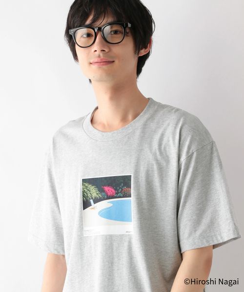 GLOBAL WORK 永井博コラボ/Tシャツ/半袖/575237 グレー M メンズインナー グローバルワーク 575237 and ST アンドエスティ(旧ドットエスティ) GLOBAL WORK 永井博コラボ/Tシャツ/半袖/575237 グレー M メンズインナー グローバルワーク 575237 and ST アンドエスティ(旧ドットエスティ)