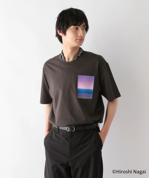 GLOBAL WORK 永井博コラボ/Tシャツ/半袖/575237 ブラウン XL メンズインナー グローバルワーク 575237 and ST アンドエスティ(旧ドットエスティ) GLOBAL WORK 永井博コラボ/Tシャツ/半袖/575237 ブラウン XL メンズインナー グローバルワーク 575237 and ST アンドエスティ(旧ドットエスティ)