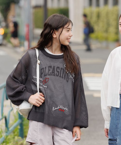 GLOBAL WORK トクトク2SETメッシュニットT/キッズ/575585 チャコールグレー キッズ グローバルワーク 575585 and ST アンドエスティ（旧ドットエスティ）