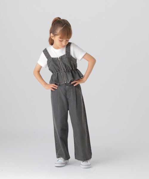 GLOBAL WORK トクトク3デニムセット＊Tシャツ/100-120cm展開/575731 ライトグレー キッズ グローバルワーク 575731 and ST アンドエスティ（旧ドットエスティ）