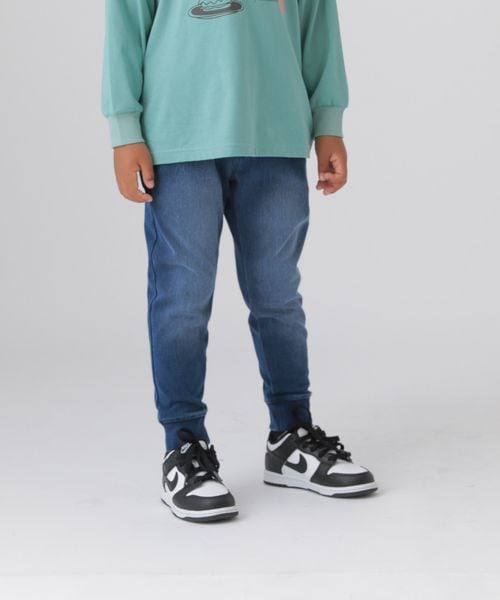 GLOBAL WORK スゴラクストレッチリブパンツ/100-120cm展開/575737 ブルー キッズ グローバルワーク 575737 and ST アンドエスティ(旧ドットエスティ) GLOBAL WORK スゴラクストレッチリブパンツ/100-120cm展開/575737 ブルー キッズ グローバルワーク 575737 and ST アンドエスティ(旧ドットエスティ)