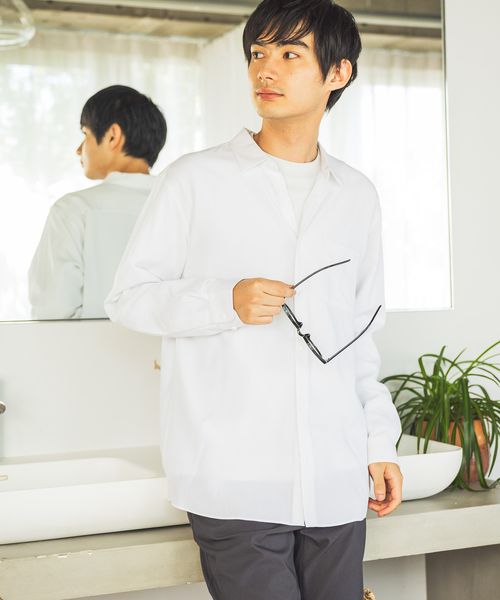 GLOBAL WORK サラサマレギュラーシャツ/長袖/575772 ライトグレー XL メンズインナー グローバルワーク 575772 and ST アンドエスティ(旧ドットエスティ) GLOBAL WORK サラサマレギュラーシャツ/長袖/575772 ライトグレー XL メンズインナー グローバルワーク 575772 and ST アンドエスティ(旧ドットエスティ)