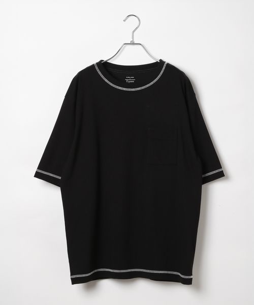 GLOBAL WORK フローズンTシャツ/ステッチ/575776 ブラック L メンズインナー グローバルワーク 575776 and ST アンドエスティ(旧ドットエスティ) GLOBAL WORK フローズンTシャツ/ステッチ/575776 ブラック L メンズインナー グローバルワーク 575776 and ST アンドエスティ(旧ドットエスティ)