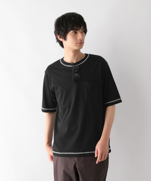 GLOBAL WORK フローズンTシャツ/ステッチ/575776 ブラック L メンズインナー グローバルワーク 575776 and ST アンドエスティ(旧ドットエスティ) GLOBAL WORK フローズンTシャツ/ステッチ/575776 ブラック L メンズインナー グローバルワーク 575776 and ST アンドエスティ(旧ドットエスティ)