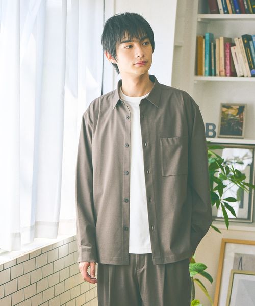 GLOBAL WORK アーバンシャツ/576419 ブラウン メンズインナー グローバルワーク 576419 and ST アンドエスティ(旧ドットエスティ) GLOBAL WORK アーバンシャツ/576419 ブラウン メンズインナー グローバルワーク 576419 and ST アンドエスティ(旧ドットエスティ)
