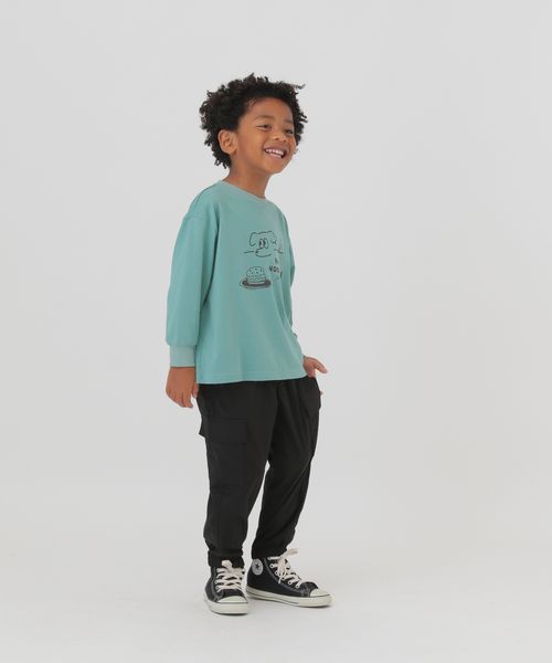 GLOBAL WORK スゴラクストレッチカーゴパンツ/100-120cm展開/576689 ブラック キッズ グローバルワーク 576689 and ST アンドエスティ(旧ドットエスティ) GLOBAL WORK スゴラクストレッチカーゴパンツ/100-120cm展開/576689 ブラック キッズ グローバルワーク 576689 and ST アンドエスティ(旧ドットエスティ)