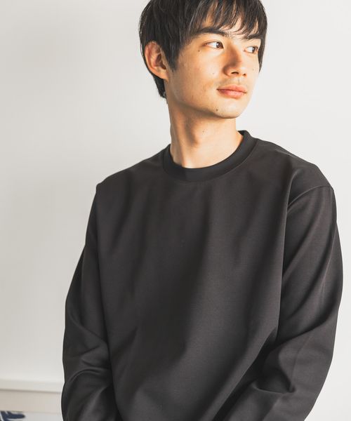 GLOBAL WORK リッチクリーンスウェット/クルー/576826 ブラック S メンズインナー グローバルワーク 576826 and ST アンドエスティ（旧ドットエスティ）