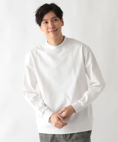 GLOBAL WORK リッチクリーンスウェット/モック/576827 オフホワイト XL メンズインナー グローバルワーク 576827 and ST アンドエスティ（旧ドットエスティ）